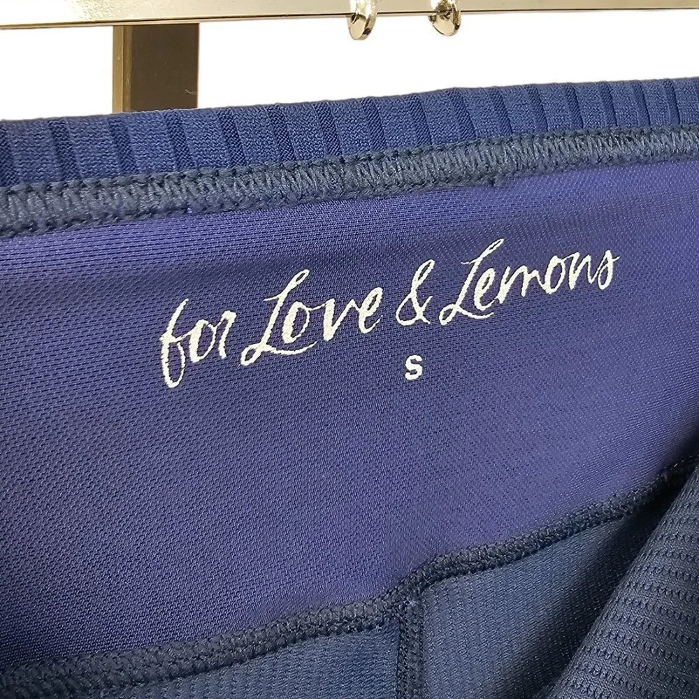 For Love & Lemons Payton High Rise Ribbed Active Leggings Blue Size Small, NWT - Picture 4 of 9